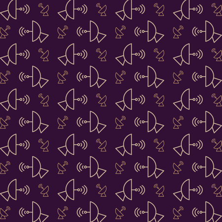 Satellite Dish beautiful repeating abstract pattern vector illustration backgroundのイラスト素材