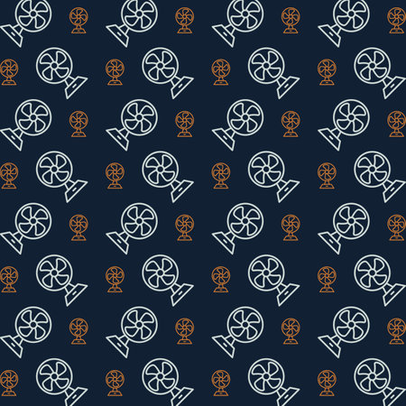 Charging Fan colorful repeating trendy pattern vector illustration backgroundのイラスト素材
