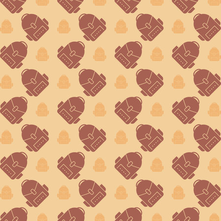 Seamless pattern with american football helmets. Vector illustration.のイラスト素材