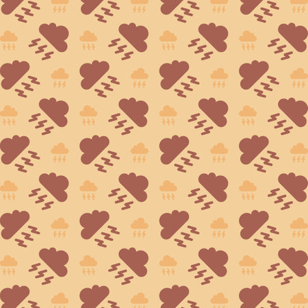 Seamless pattern with rain and cloud. Rainy weather.のイラスト素材