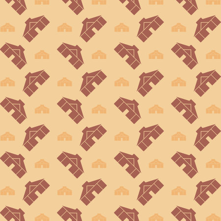 Seamless pattern with houses. Can be used for wallpaper, pattern fills, web page background,surface textures.のイラスト素材