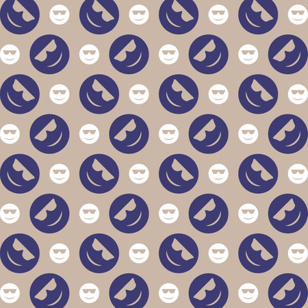 Seamless pattern with smiley faces. Vector illustration. Background.のイラスト素材