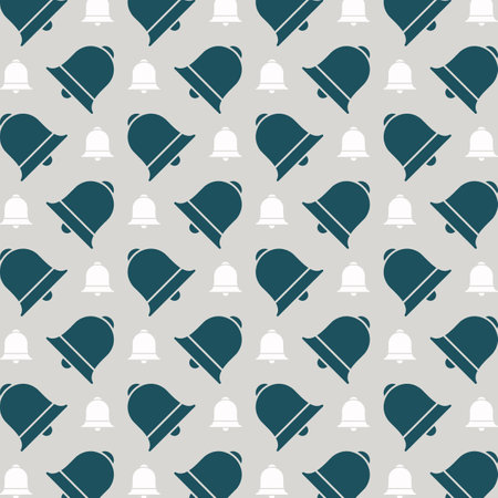 Vector seamless pattern with handbells. Modern stylish texture. Repeating geometric background.のイラスト素材