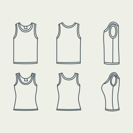 Women's Sleeveless T-Shirt. Vector illustrationのイラスト素材