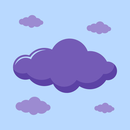 Clouds. Vector illustration. Flat design style. Cloud icon.のイラスト素材