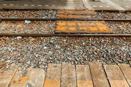 railroad tracks.の写真素材