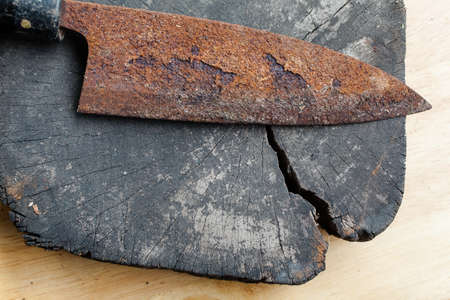 rusty knifeの写真素材