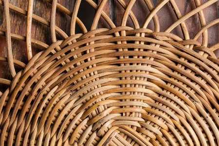 wicker made from rattan is vintage folk art.の写真素材