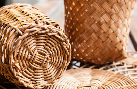 wicker made from rattanの写真素材
