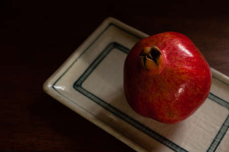 detail and texture from pomegranate.の写真素材