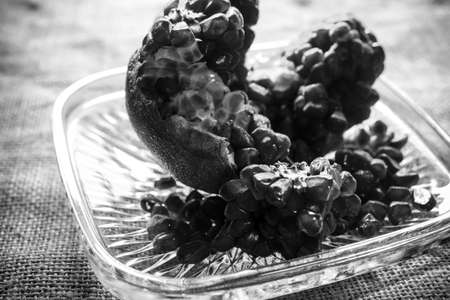 detail and texture from pomegranate.の写真素材