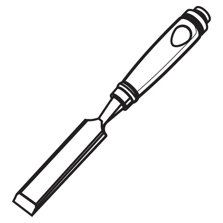 Carpentry - Flat Chisel - Illustrationのイラスト素材