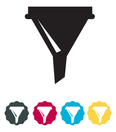 Funnel icon, vector illustration on white background.のイラスト素材
