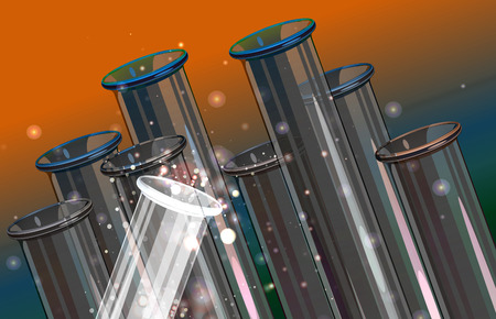 Science Backdrop - Test tube - Illustration as JPG Fileの写真素材