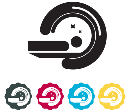 MRI Machine Icon Illustration as EPS 10 Fileのイラスト素材