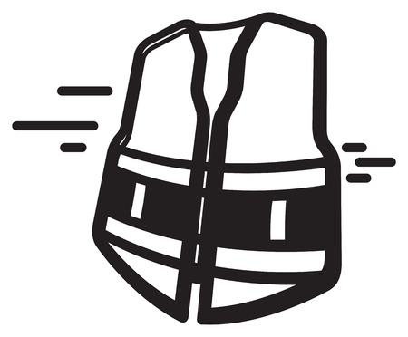 Safety vest - illustration icon.のイラスト素材