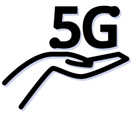 5G technology abstract illustration.のイラスト素材