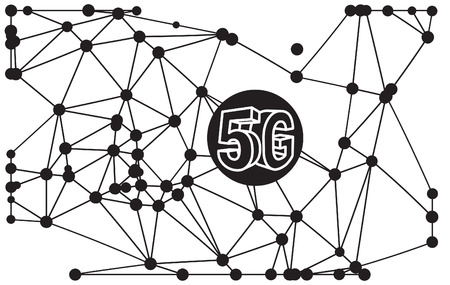 5G Technology Abstract Illustration as EPS 10 Fileのイラスト素材