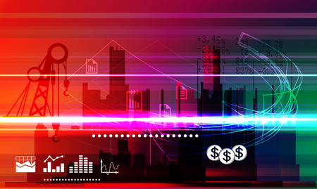 Real Estate Construction Growth - Abstract Concepts - Illustration as EPS 10 Fileのイラスト素材