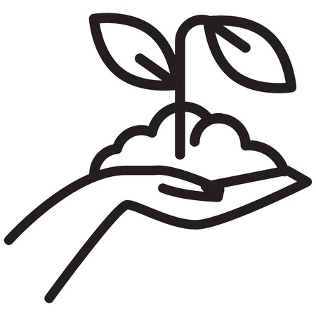 Hand Picked - Organic Farming - Illustration as EPS 10 Fileのイラスト素材