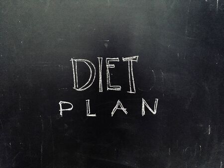 Diet Plan handwritten on Blackboard as  File