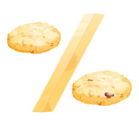 Recession - Cookies Sales Percentage - Illustration as EPS 10 Fileのイラスト素材