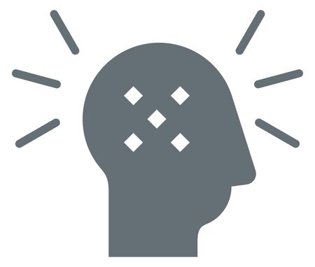 Bright Idea in Head - Icon as EPS 10 Fileのイラスト素材