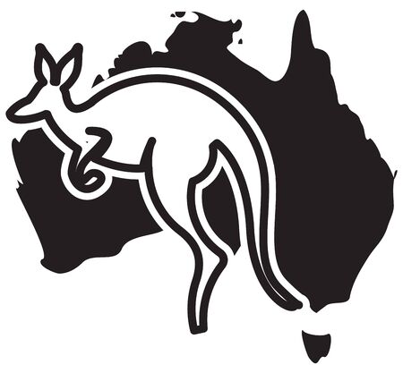 Kangaroo Jumping Icon as EPS 10 Fileのイラスト素材