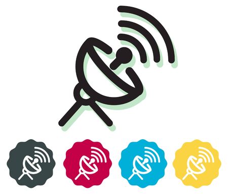 Dish TV Icon as EPS 10 Fileのイラスト素材