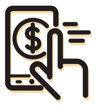 Pay Money Icon - Digital Wallet Payment Services as EPS 10 Fileのイラスト素材