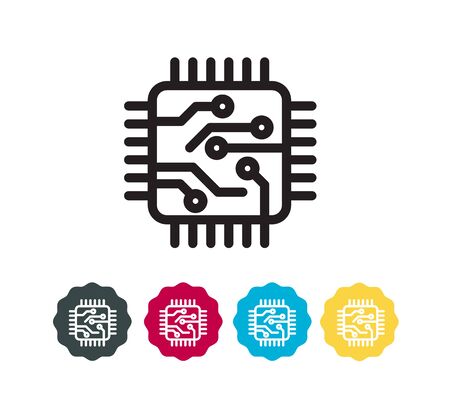 Microcontroller IOT Icon stock illustration as EPS 10 Fileのイラスト素材