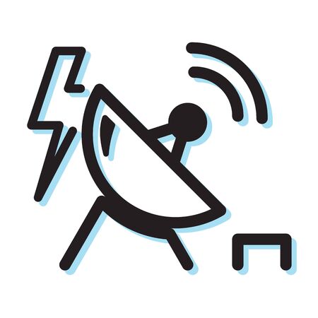 Satelllite Communication Icon as EPS 10 Fileのイラスト素材
