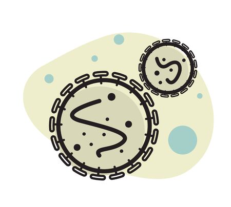 Coronavirus - MERS CoV - Respiratory Syndrome Virus - Icon as EPS 10 Fileのイラスト素材