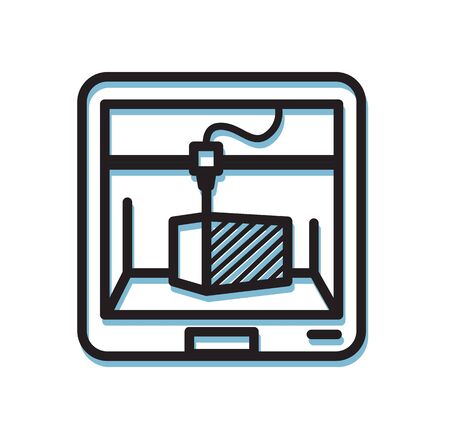 3D Printer - FDM - Icon as EPS 10 File