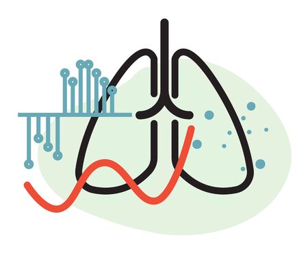 Human Lung Disease Prediction - Icon as EPS 10 Fileのイラスト素材
