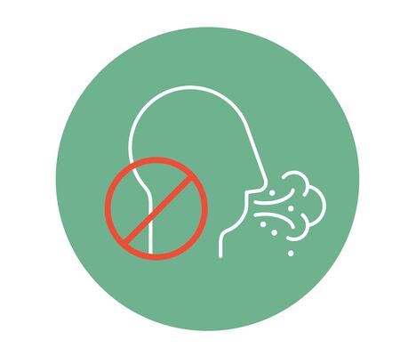Avoid Cough and Sneeze in Public Spacesのイラスト素材
