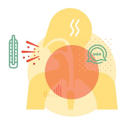 Respiratory Illness Virus Symptomsのイラスト素材