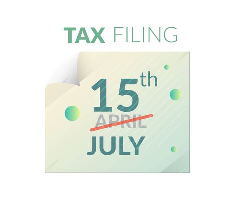 Tax Return Date updated to 15 July due to coronavirusのイラスト素材