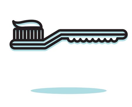 Plastic Toothbrush Icon as EPS 10 Fileのイラスト素材