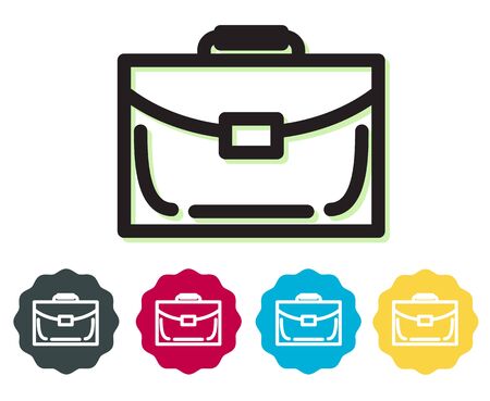 Office Bag Icon on whiteのイラスト素材