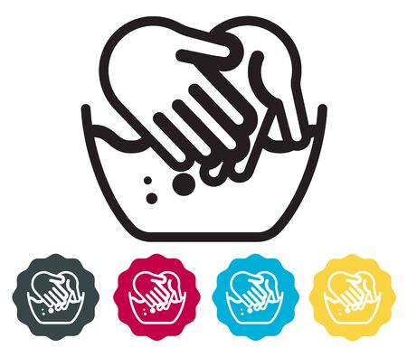 Hand wash Icon on whiteのイラスト素材