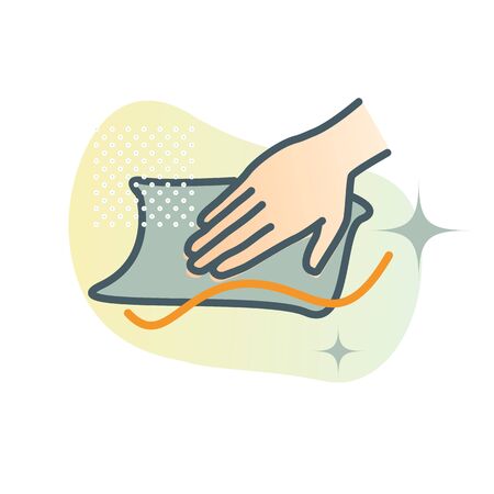 Surface Cleaning for Protective Measuresのイラスト素材