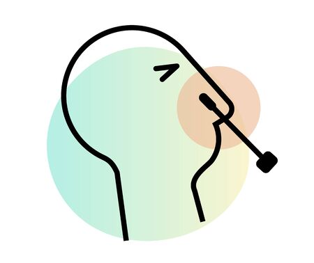 Nasal Swab Testing - Icon as   File.のイラスト素材