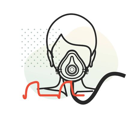 Abstract of Non Invasive Ventilation Supportのイラスト素材