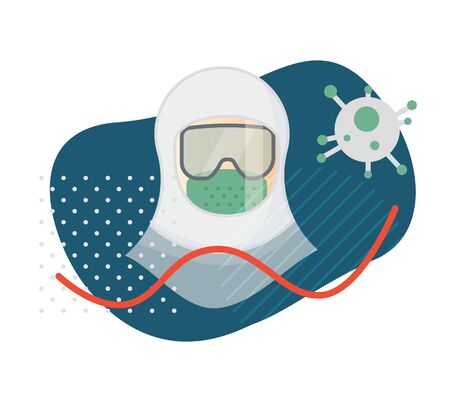 Personal Protective Equipment for Doctors - Icon as EPS 10 Fileのイラスト素材