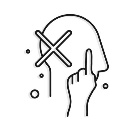 Avoid Touching Faceのイラスト素材