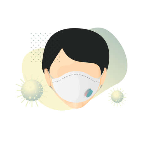 Mandatory to wear Protective Face Mask - Icon as EPS 10 Fileのイラスト素材