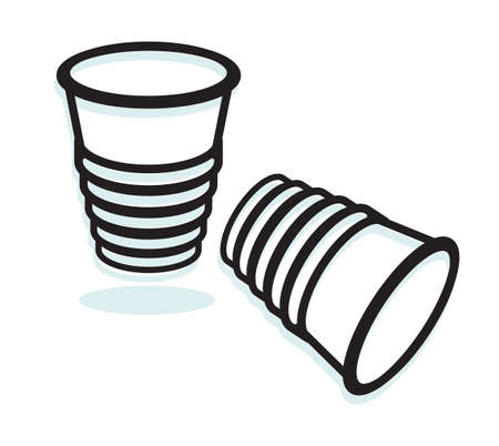 Plastic Disposable Coffee Cup Clutter -  Iconのイラスト素材