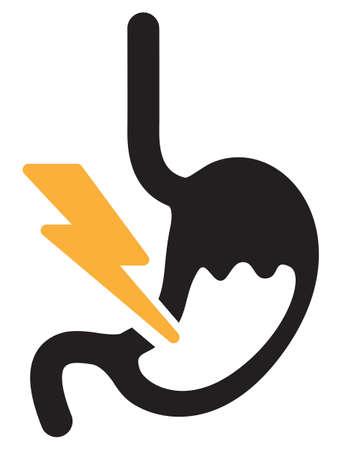 Stomach Acidity Attack Icon Illustration as EPS 10 Fileのイラスト素材