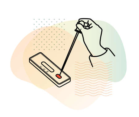 COVID-19 Rapit Test Kit Illustration
